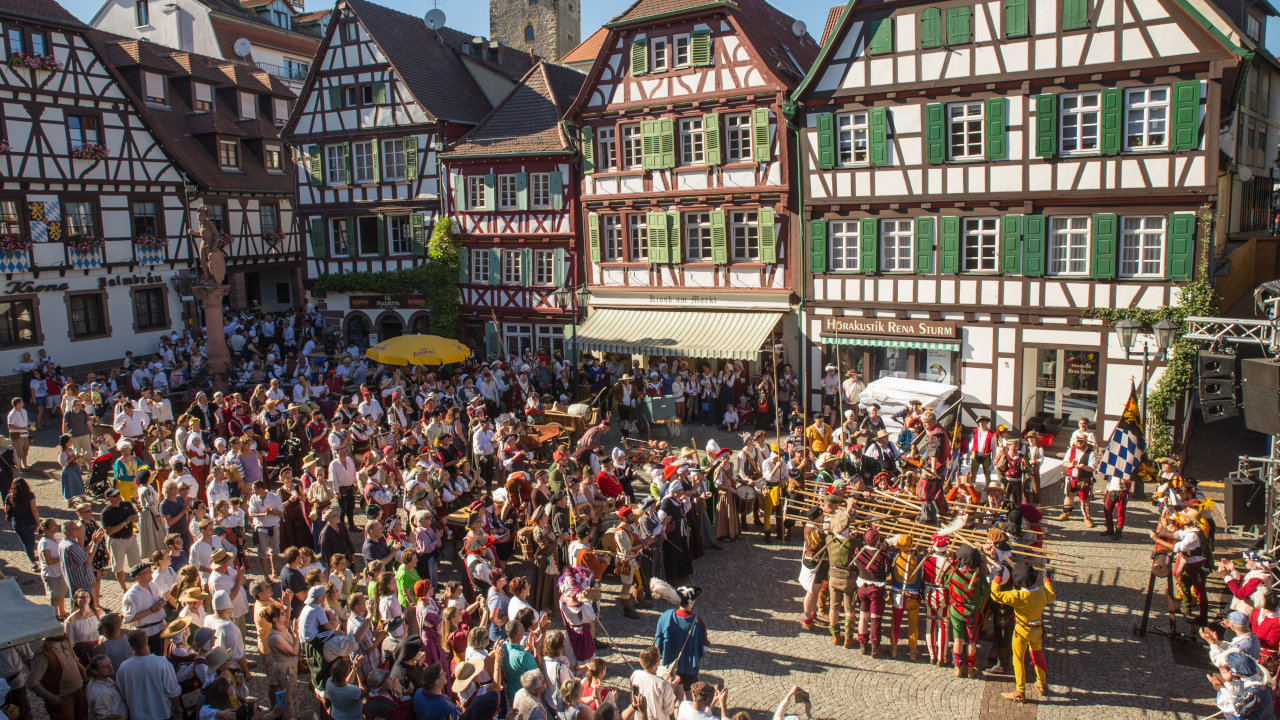 Jubiläum der Landsknechte auf dem Marktplatz